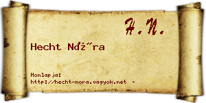 Hecht Nóra névjegykártya