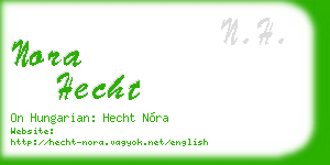 nora hecht business card